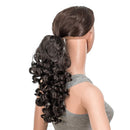 SWACC 12-Inch Short Screw Curls Claw Clip Ponytail Extensions Synthetic Clip in Drawstring Curly Ponytail Hairpiece Jaw Clip Hair Extension (Natural Color Close to Black-2