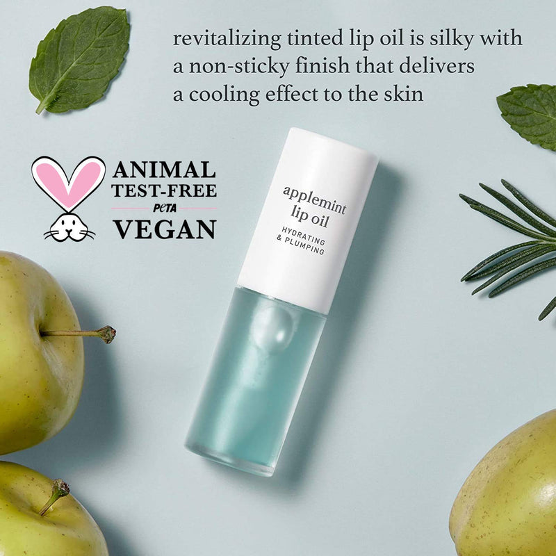Nooni Korean Lip Oil - Applemint | Moisturizing, Hydrating, and Plumping, for Dry Lips with Mint Extract, 0.12 Fl Oz NOONI