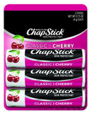 ChapStick Classic Cherry Lip Balm Tubes for Lip Care - 0.15 Oz (Pack of 3) Chapstick