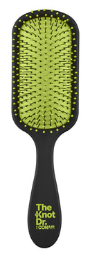 Conair The Knot Doctor for Premium Pro Detangling Brush for Wet or Dry Hair with Green Storage Case, Black Conair