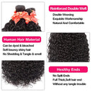 Water Wave Bundles with Closure Brazilian Curly Weave Bundles with Closure Unprocessed Wet and Wavy Bundles with 4x4 Free Part Lace Closure Human Hair Extensions Natural Color(24 26 28 +20) Alimog Store