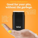Wild - The Full Monty Aluminum Free Deodorant Starter Kit for Men - Refillable Stick Deodorant with Purple Case & Zero Plastic Vegan Refills in a Variety of Scents 5 x 1.4oz - Long Lasting Protection Infinity Warehouse