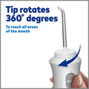 Waterpik Cordless Pearl Rechargeable Portable Water Flosser for Teeth, Gums, Braces Care and Travel with 4 Flossing Tips, ADA Accepted, WF-13 White Waterpik