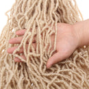 Xtrend 6 Packs Pre-Looped New Faux Locks Braids Hair 18 Inch Fashion Soft Locks Hair Blond Synthetic Hair Extend 21Strands New Loc Braiding Hair Most Natural Faux Locks Curly Crochet Hair 613