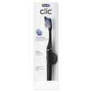 Oral-B Clic Manual Toothbrush, Matte Black, with 1 Bonus Replacement Brush Head and Magnetic Toothbrush Holder Oral-B