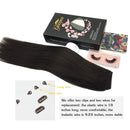 GOO GOO Hair Extensions Halo Hair Extensions Dark Brown 12 Inch 70g Hairpiece Remy Human Hair Extensions Flip in Straight Hidden Crown Wire Hair Extensions with Transparent Fish Line Invisible GOO GOO Store
