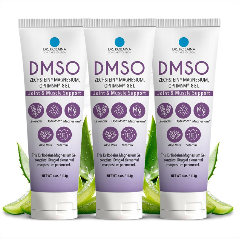 Dr. Robaina DMSO Lavender Gel - 99.9% Pure Pharmaceutical Grade | Skin Relief Formula with Zechstein Magnesium, Arnica, Aloe Vera, Vitamin E | Muscle & Joint Comfort | 4 oz | Made in USA Infinity Warehouse