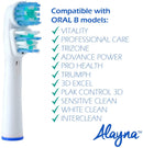 Replacement Brush Heads Compatible With Oral B- Double Clean Design, Pack of 16 Generic Electric Toothbrush Replacement Heads- Fits Oralb Pro 7000, 1000, 8000, 9000, 1500, 5000, Kids, Vitality & More! Alayna (TM)