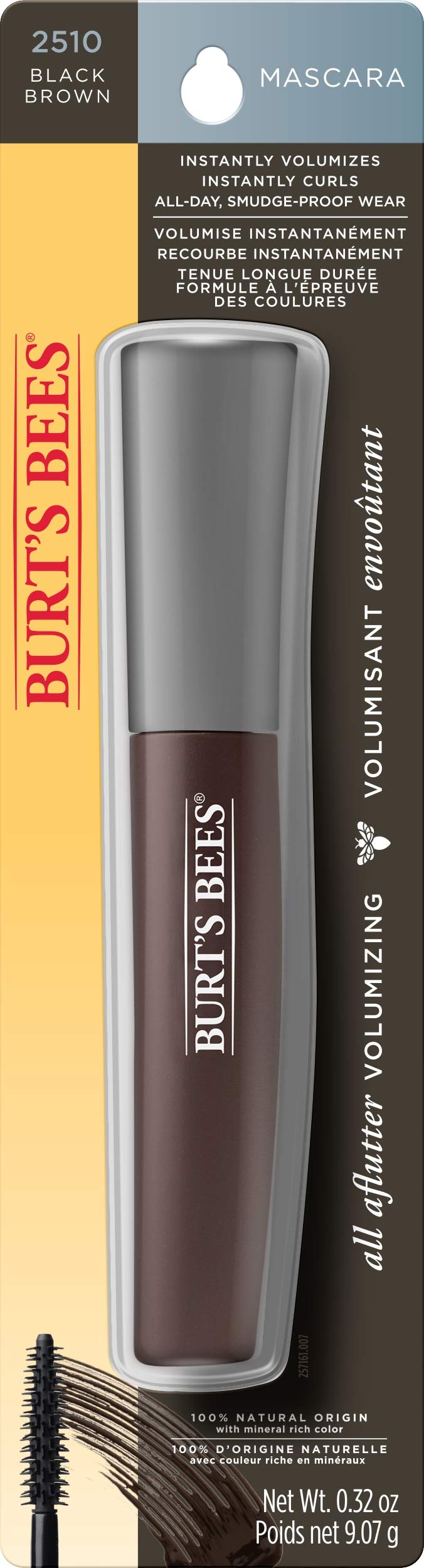 Burt’s Bees 100% Natural Origin Volumizing Mascara, Black Brown, 0.32 Ounce Burt's Bees