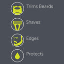 Schick Hydro Skin Comfort Beard Groomer, 4-in-1 Power Razor and Trimmer for Men, 1 Handle and 5 Refills Schick