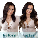 GOO GOO Seamless Hair Extensions Clip in Human Hair 20 Inch Balayage Dark Brown to Chestnut Brown 7pcs 150g PU Clip in Hair Extensions Remy Thick Hair Extensions for Full Head GOO GOO