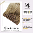 Moresoo Clip in Hair Extensions Clip in Human Hair Balayage Blonde Hair Extensions 10 Inch Human Natural Hair Extensions Clip in Brown #6 with #60 Platinum Blonde Clip in Extensions 5PCS 70G