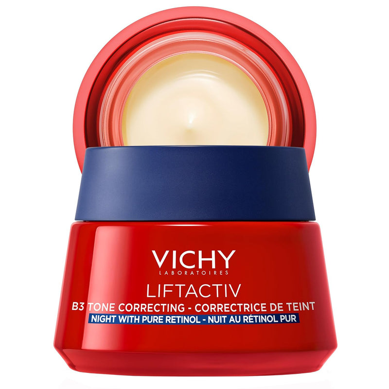 VICHY Liftactiv B3 Tone Correcting Night Cream, 4% Niacinamide + 0.15% Pure Retinol, Anti Aging Face Cream Evens Skin Tone, Fade Dark Spots & Smooth Wrinkles, Formula Minimizes Risk Of Irritation Infinity Warehouse