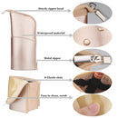 Makeup Brush Holder Makeup Brush Case Organizer Travel Makeup Brush Pouch Stand-up Foldable Portable Makeup Artist Storage Bag for Women (Rose Gold) TANTO