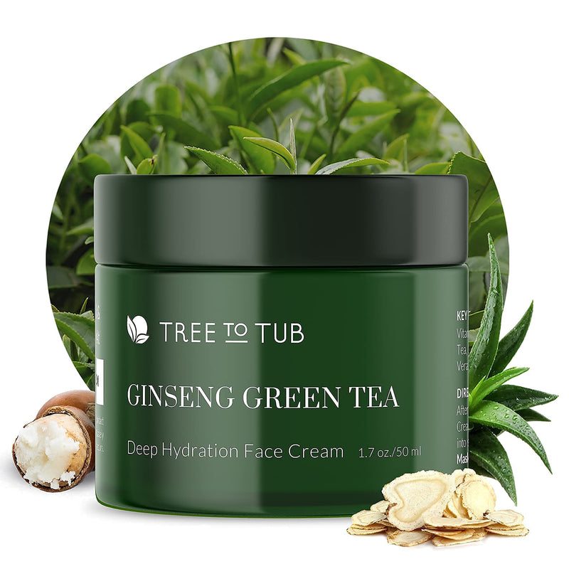 Natural Face Cream & Retinol Night Cream – For Sensitive Skin – Anti Aging Bundle By Tree To Tub – Made with Hyaluronic Acid, Ginseng, Green Tea Tree to Tub