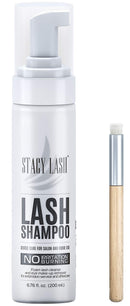 200ml BIG Eyelash Extension Shampoo Stacy Lash + Brush / Eyelid Foaming Cleanser/Wash for Extensions and Natural Lashes/Paraben & Sulfate Free Safe Makeup & Mascara Remover/Professional & Self Use Stacy Lash Store
