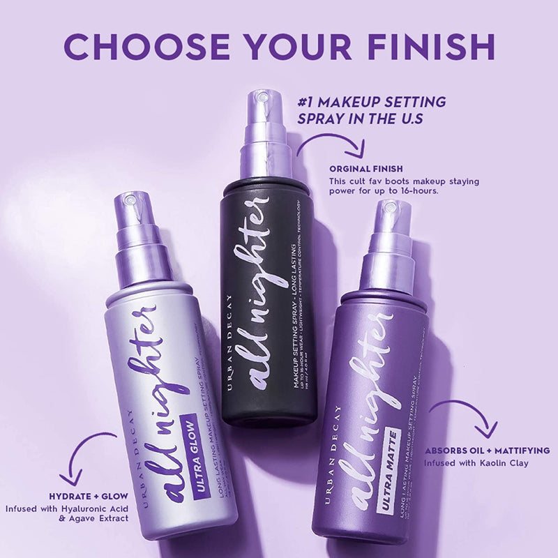 Urban Decay All Nighter Ultra Matte Setting Spray - Makeup Finishing Spray - Lasts Up To 16 Hours - Oil & Shine-Controlling Mist - Great for Oily Skin, 4 Ounce URBAN DECAY