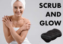 Konjac Body Sponge, Bamboo Charcoal Natural Bath Loofah with String for Cleansing and Exfoliating Sensitive Skin, Vegan, Gentle Puff Sponges, Pouf Alternate to Exfoliate and Cleanse for Men and Women Beauty by Earth