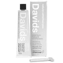 Davids Natural Charcoal Toothpaste, Peppermint, Whitening, Antiplaque, Fluoride Free, SLS Free, 5.25 OZ, Metal Tube, Tube Roller Included Davids