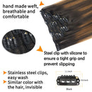 GOO GOO Clip in Human Hair Extensions Ombre Dark Brown to Chestnut Brown 20 Inch 7pcs 120g Clip in Hair Extensions Human Hair Straight Real Natural Hair Extensions GOO GOO Store