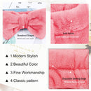 Spa Headband - 3 Pack Bow Hair Band Women Facial Makeup Head Band Soft Coral Fleece Head Wraps For Shower Washing Face LADES