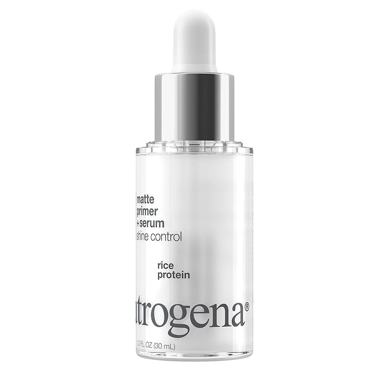 Neutrogena Shine Control Matte Booster Face Primer & Serum, Skin-Mattifying Serum-to-Primer with Rice Protein, Absorbs Excess Oil & Keeps Skin Shine Free, 1.0 fl. Oz Neutrogena