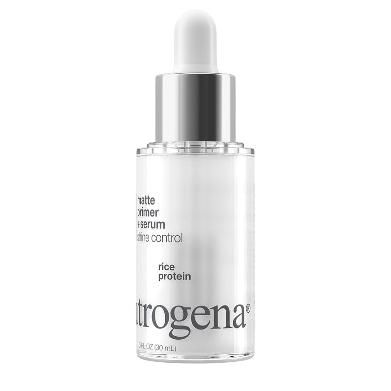 Neutrogena Shine Control Matte Booster Face Primer & Serum, Skin-Mattifying Serum-to-Primer with Rice Protein, Absorbs Excess Oil & Keeps Skin Shine Free, 1.0 fl. Oz Neutrogena