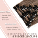 Hairro Clip in Hair Extensions 100% Human Hair Thin