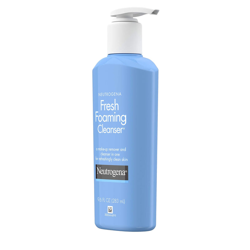 Neutrogena Foaming Facial Cleanser Makeup Remover with Glycerin Oil Soap AlcoholFree Daily Face Wash Removes Dirt Oil Waterproof, NonComedogenic, n.a, fresh, 9.6 Fl O Neutrogena