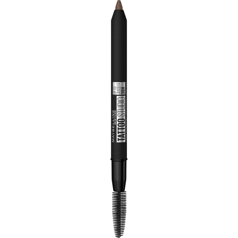 Maybelline TattooStudio Waterproof Eyebrow Pencil, Sharpenable, Longwear, Long Lasting Eyebrow Pencil, Defined Brows, Pigment Brow Pencil, Medium Brown, 1 Count Maybelline New York