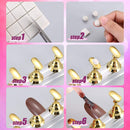 2 Set Acrylic Nail Stand with Putty,Nail Practice Display Stand for Press On Magnetic Nail Holder Tip Art Painting Stand Holder Manicure Tool for Home Salon Makeup DIY Business Women Christmas Gift Lenlorry