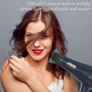 Professional Ceramic Tourmaline Hair Dryer 1875 Watt Fast Dry Low Noise Lightweight Blow Dryer Pro Powerful Salon Ionic Dryers with Diffuser and Concentrator Nozzle Attachments JINRI