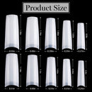 Acrylic Nail Tips - Beetles Gel Polish Fake Nails Half Cover Natural French Artificial False Nails with Case for Acrylic Nail/Dip Powder Nails/Poly Nail Extension Gel Nail Art DIY Home beetles Gel Polish