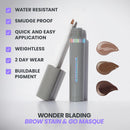 Wonderskin Wonder Blading Brow Stain & Go Masque - Long Lasting Eye Brow Tint, Transfer Proof and Smudge Proof Eyebrow Tint Stain (Dark Brunette) Infinity Warehouse