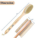 Slick- Shower Brush, Double Sided Brush, Back Scrubber, Bath Brush, Back Brush, Back Brush Long Handle for Shower, Shower Brushes for Your Back, Bath Brush Long Handle for Shower, Shower Back Scrubber Slick Solutions