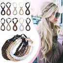 Hairro Synthetic Braided Hair Headbands Slim Three-strand Braid Plaited Hairpiece Elastic Stretch Fake Braid Hair Band for Women and Girls Fashionable Beauty Hair Highlight 26/88 Blonde Hairro
