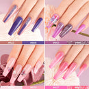 Lavender Violets Quick Drying Dipping Powder Bundle Set of 36 Colors Pale Purple, Orchid, Nude, Pink, Navy Blue and Christmas Colors with Base coat, Top coat, Activator, and Brush Saver Lavender Violets