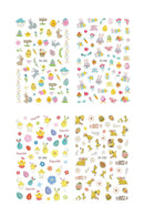 8 Sheets Easter Nail Stickers, Bunny Egg Chicken Nail Art Sticker False Nail Design Self-Adhesive Nail Decals Manicure Nail Tip Decoration Conpru