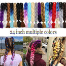 Jumbo Braiding Hair 24 inch Jumbo Braid Hair Extensions Jumbo Box Braids Crochet Hair Long Rainbow Colorful for Women Kids DIY High Temperature Synthetic Fiber Ash Blonde 1 Bundle Benehair