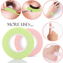 6 Rolls Eyelash Tape, Adhesive Fabric Eyelash Extension Tape, Breathable Micropore Fabric Tape for Eyelash Extension Supplies,9 m/10 yard Each Roll (Green) JASSINS