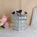 Miaowater Makeup Brush Holder Organizer Cosmetic Brushes Storage Eyeliners Eyebrow Pencil Container Cup (Silver Square) Miaowater