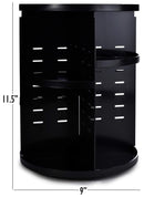 360 Rotating Makeup Organizer - Adjustable Shelf Height and Fully Rotatable. The Perfect Cosmetic Organizer for Bedroom Dresser or Vanity Countertop. (Black) Masirs