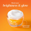 Olay Vitamin C MAX Face Moisturizer, Brightening Cream for Women, Hydrating, Evens Tone, Dark Spot & Hyperpigmentation Reduction, Glowing Skin Care - Niaciniamide, Peptides 1.7 Oz Infinity Warehouse