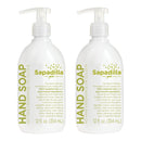 Sapadilla Rosemary + Peppermint Biodegradable Liquid Hand Soap Pump, 12 Ounce, (Pack of 2) Sapadilla