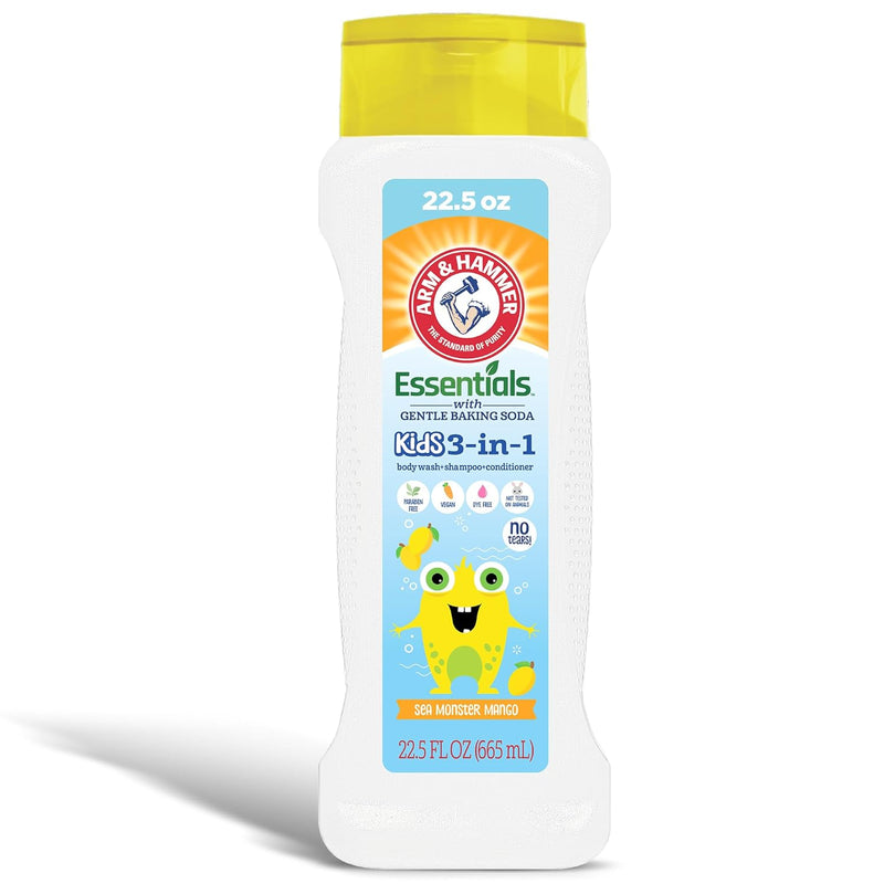 Arm & Hammer 6 Pack Essentials Kids Body Wash - 3-in-1 Watermelon Kiwi 22.5oz - Non Toxic Kids Shampoo and Body Wash And Conditioner Infinity Warehouse