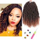 6 Packs Bomb Twist Crochet Hair 12 Inch Spring Twist Crochet Braids Pre-looped Mini Passion Twist Braiding Hair Senegalese Spring Twist Nubian Twist Kinky Curly Synthetic Hair Extensions (T30