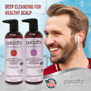 PURA D'OR Apple Cider Vinegar Thin2Thick Set (2 x 16oz) ACV Shampoo & Conditioner, Clarifying, Detox Biotin, Keratin, Caffeine, Castor Oil, All Hair Type, Men/Women (Packaging may vary), Red, (84059) PURA D'OR