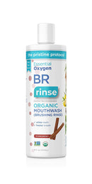 Essential Oxygen BR Certified Organic Brushing Rinse, All Natural Mouthwash for Whiter Teeth, White, Cinnamint, 16 Ounce (Pack of 1) Essential Oxygen
