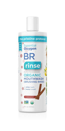 Essential Oxygen BR Certified Organic Brushing Rinse, All Natural Mouthwash for Whiter Teeth, White, Cinnamint, 16 Ounce (Pack of 1) Essential Oxygen