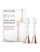 Supersmile Zina45 Replacement Brush Heads for Sonic Pulse Toothbrush, Rose Gold, 2 Count Supersmile